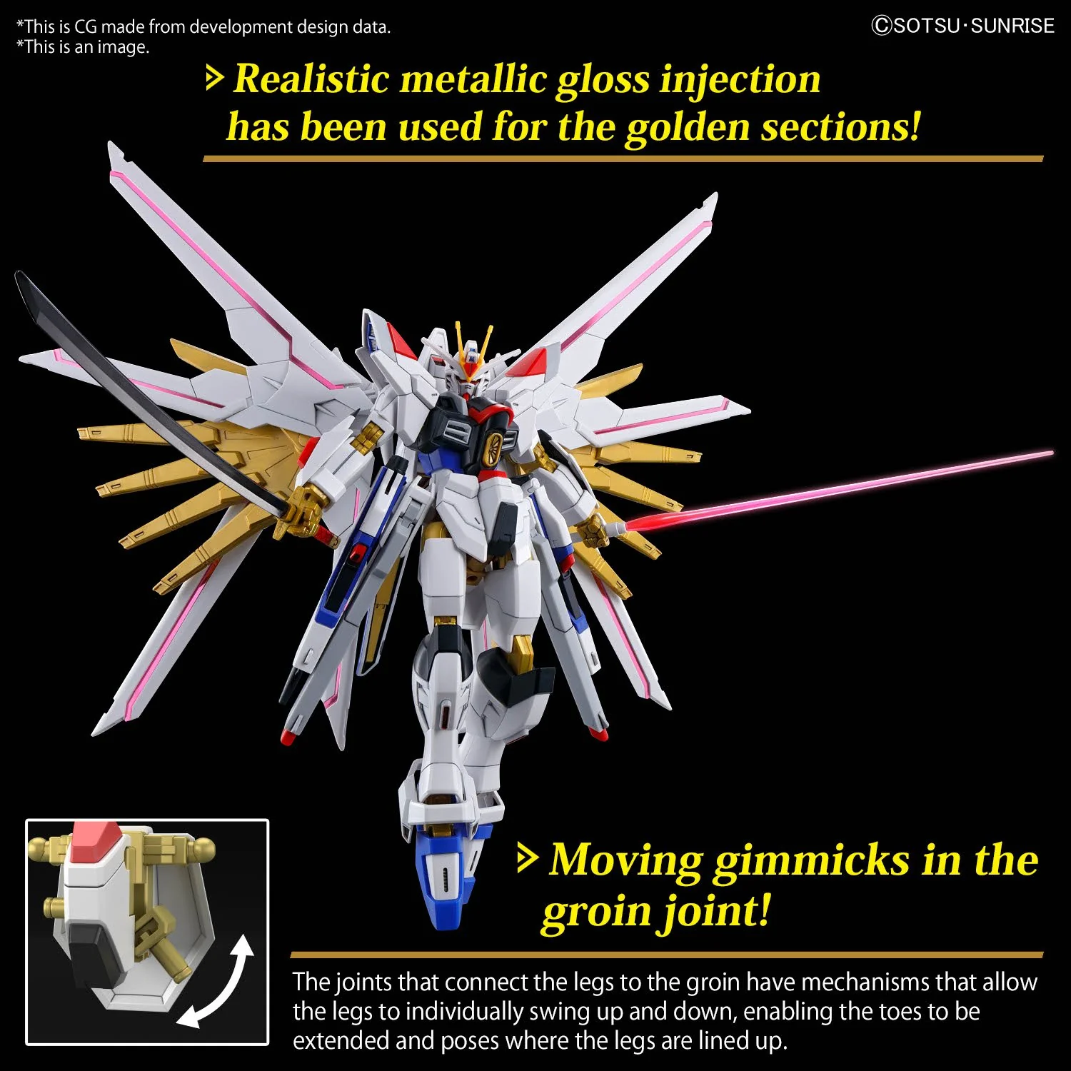 Bandai Hobby HGCE #250 1/144 MIGHTY STRIKE FREEDOM GUNDAM (2024) - Image 7