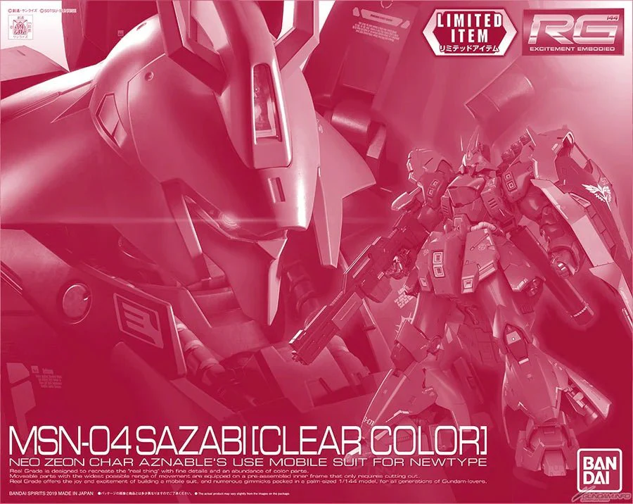 RG Sazabi (Clear Color) 1/144