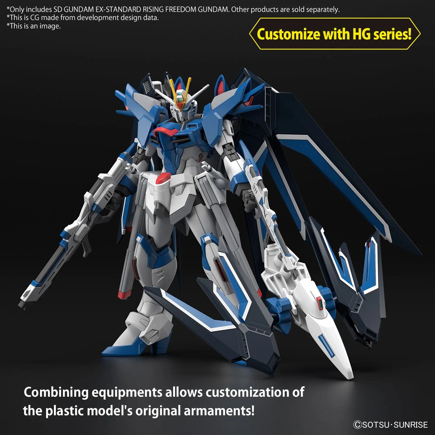 Bandai Hobby SD GUNDAM EX-STANDARD RISING FREEDOM GUNDAM - Image 4